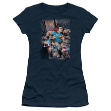 Load image into Gallery viewer, Superman - Action Comics #1 Short Sleeve Junior Sheer
