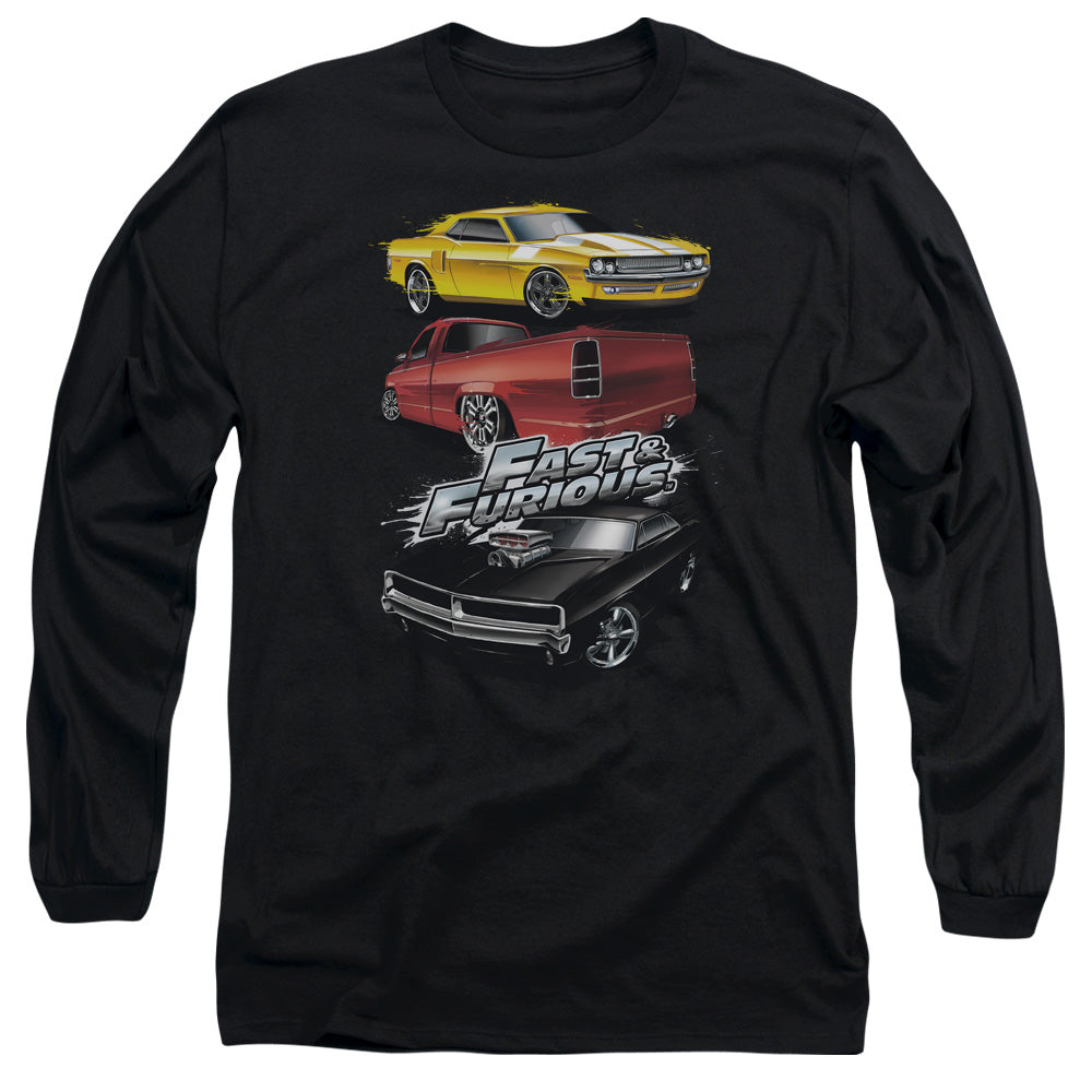 Fast And The Furious - Muscle Car Splatter Long Sleeve Adult 18/1