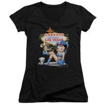 Load image into Gallery viewer, Betty Boop - Welcome Las Vegas Junior V Neck
