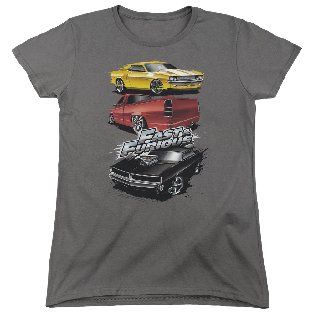 Fast And The Furious - Muscle Car Splatter Short Sleeve Women's Tee
