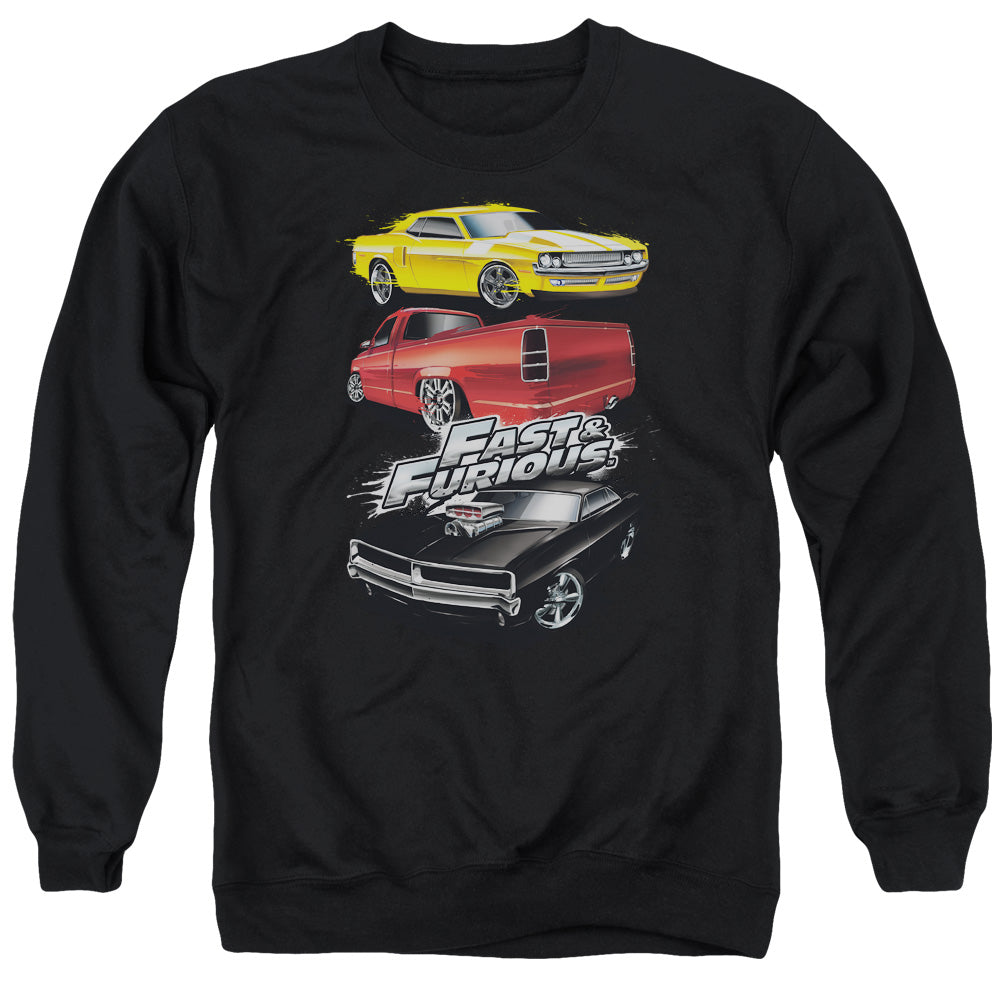 Fast And The Furious - Muscle Car Splatter Adult Crewneck Sweatshirt
