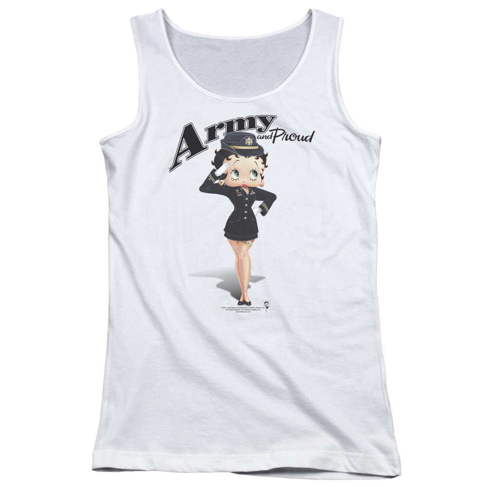 Betty Boop - Army Boop Juniors Tank Top