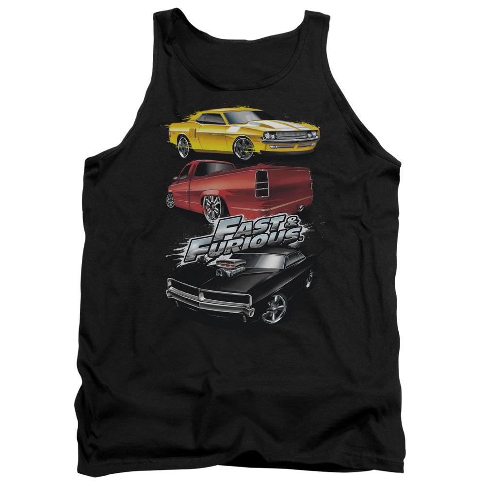 Fast And The Furious - Muscle Car Splatter Adult Tank