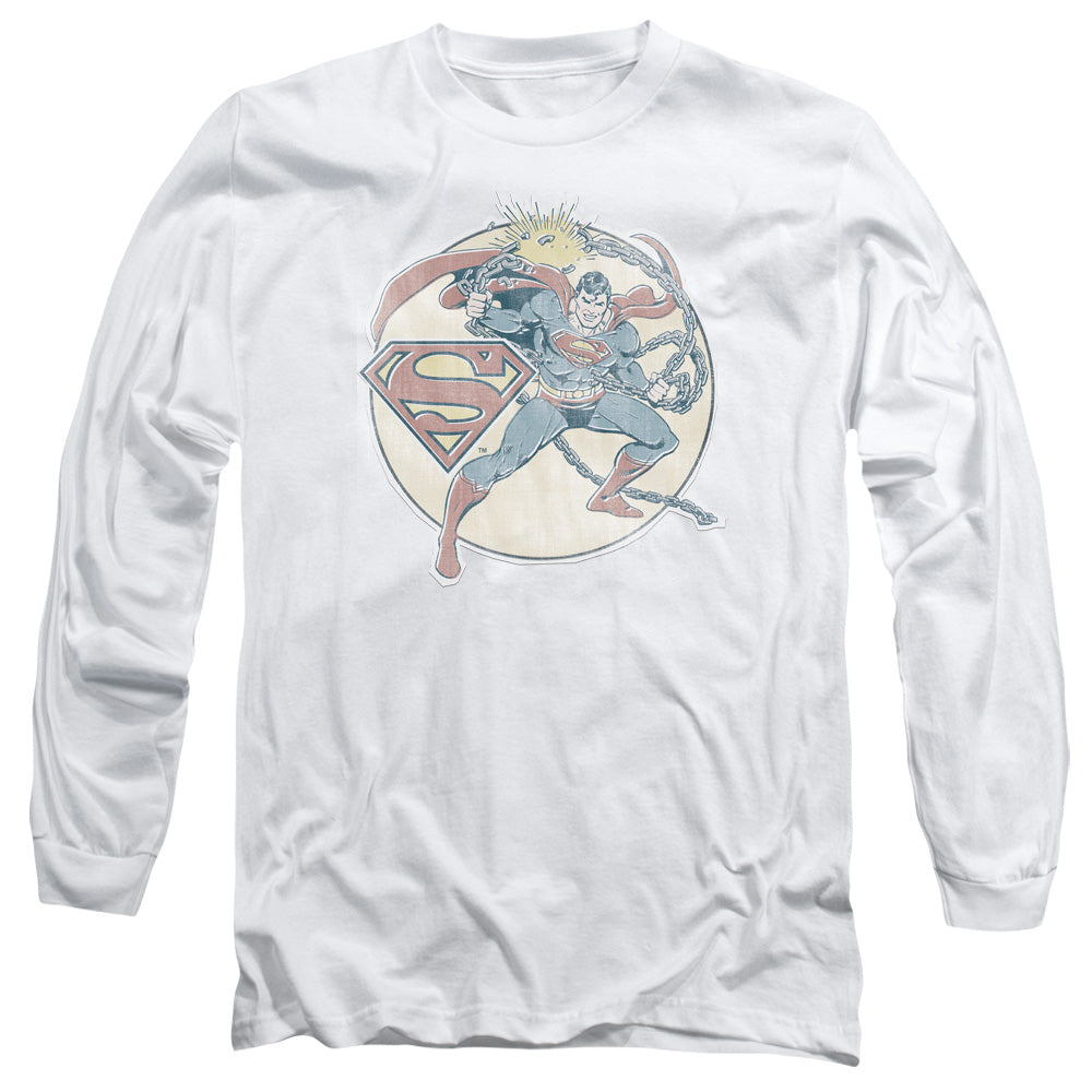 Dco - Retro Superman Iron On Long Sleeve Adult 18/1