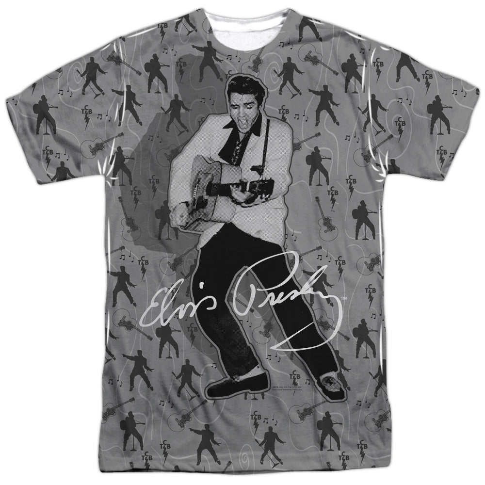 Elvis Presley - Rockin All Over S/S Adult 100% Poly Crew
