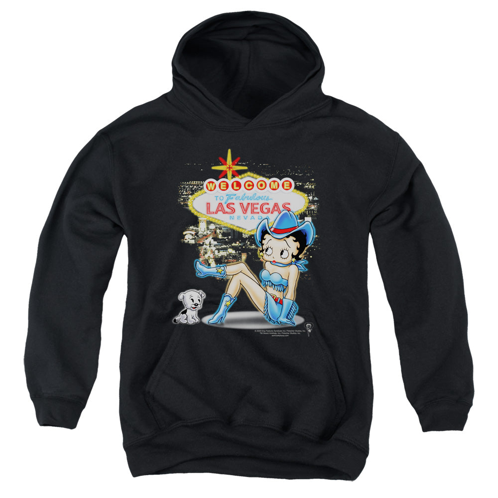Betty Boop - Welcome Las Vegas Youth Pull Over Hoodie
