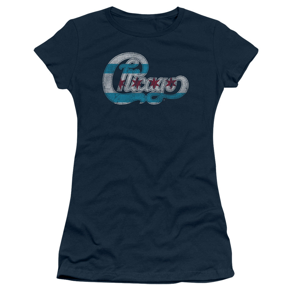 Chicago - Flag Logo Short Sleeve Junior Sheer